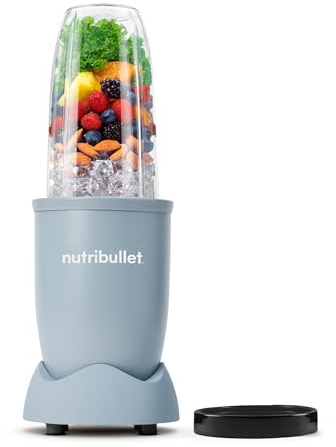 Nutribullet Pro 900 Smoothie Maker, Multifunktions-, Obst- & Gemüsemixer, kompaktes Design, einfache Bedienung, schnelle Reinigung, optimale Nährstoffextraktion, 900W, Mineral Blaugrau (NB904MASL)