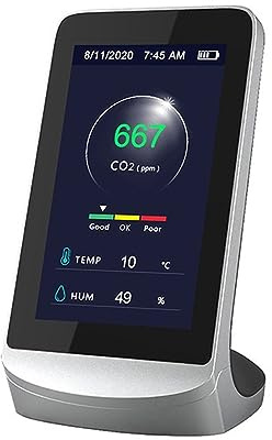 Detector de Gas, Detector de aire multifunción for interiores CO2, Monitor de calidad de Gas TVOC, medidor de dióxido de carbono co2, medidor analizador USB(WITH WIFI)