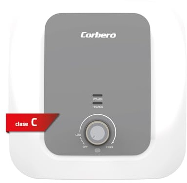 Corberó CTWBMEC30 Elektrische Thermoskanne, kompakt, mechanisch, 30 l, vertikale Installation, Außenthermometer, einstellbares Thermostat, Korrosionsschutz, Energieeffizienz C