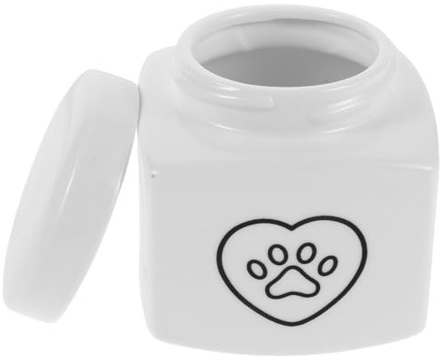 SOIMISS Urna Conmemorativa de Cerámica para Mascotas Pequeña 9,5x9,2x9,2 Cm, Caja para Cenizas de Perros y Gatos, Diseño Sellado Hermético, Vitrina para Cenizas de Mascotas, Recuerdo