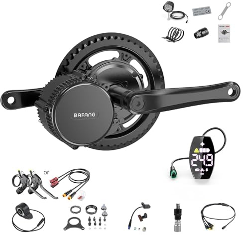 BAFANG 48 V, 250 W, BBS01B 44T bricka elektrisk cykelkonverteringssats och VD03 LCD-skärm för 68/73 mm kedjelåda BAFANG BBS01 G340 (batteri ingår inte)