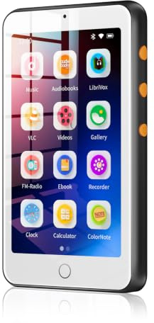 TIMMKOO 4'' Portable Audiobook Player No Ads No Distractions BT and WiFi | Touch Screen Audio Book Player with Bluetooth & WiFi, Loud Speaker, Built-in Audiobook and eBook Apps, 35H Battery, Up to 1TB