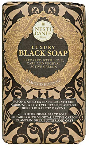 Nesti Dante Luxury Black Soap mit Aktivkohle, 250 g