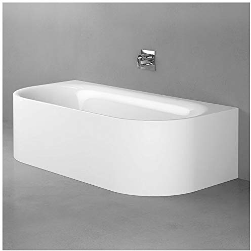 Bette Lux Oval I Silhouette Vorwand-Badewanne 190x95x45cm, 2 Rückenschrägen, 3417CWVVS, Farbe: Weiß - 3417-000CWVVS