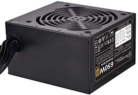SilverStone Technology SST-ET650-G v1.2 - Serie Strider Essential, 650W 80 Plus Gold ATX PC Fuente de alimentación, 120mm, EPS Dual de 8 Pines con Soporte para múltiples Conectores PCI-E 8/6 Pines
