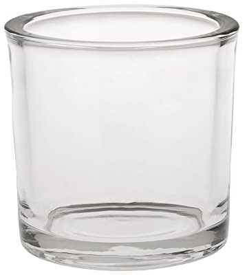 matches21 - Vaso rotondo in vetro per fiori, vaso decorativo in vetro spesso, 1 pezzo, Ø 12 x 12 cm