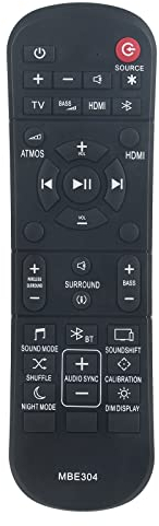 VINABTY Telecomando Sostituito Adatto Per JBL 9.1 Soundbar 5.1 Soundbar 3.1 Soundbar 2.1 Soundbar 2.0 Soundbar JBL2GBAR51IMBLKAM Bar 5.1 Surround Sound Bar System