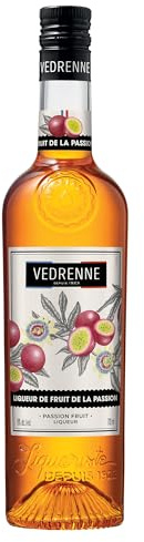Vedrenne Liquore Frutto della Passione - Liquore al Passion Fruit, 18%, Bottiglia in vetro da 700 ml