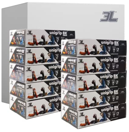 DISPIVAL 3L - PACK 10 CAJAS GUANTES DE NITRILO TEXTURIZADO UNIGRIP BK 50 uds - Talla S