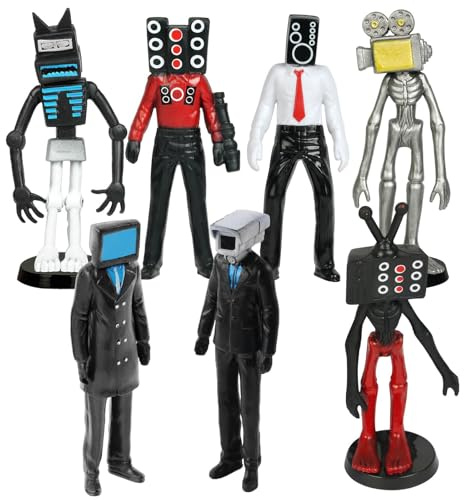 OSDUE 9 PCS Ski bidi-Toilet Toy Figures Set, Ski bidi-To ilet Toys Gaming Action Figures, Collectible Anime Toy, Fun Stuff For Endless Entertainment, Fun Stuff for Kids Boys Girls