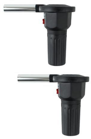 IMIKEYA 2st Feuerbläser Outdoor-grillgebläse Elektrowerkzeuge Tragbarer Grill Grillgebläse Mit Handkurbel Tragbarer Campingventilator Außengrill Abs Haartrockner Draussen