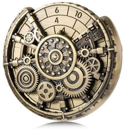 Keller & Weber DND Radwürfel Spinner, 7-in-1 Metallisches D&D Würfelset, Zahnrad Roulette Würfel Spinner, Bronze