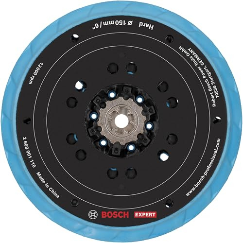 Bosch 1x Plateau de ponçage multi-trous EXPERT pour ponceuses excentriques, 150 mm, souple (Ø 150 mm, dur, Professional Accessoire Ponceuse excentrique)