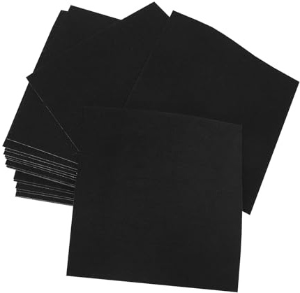 Quadratischer Teppichboden 20 Stück Teppichfliesen Selbstklebend, Rutschfest Bodenbelag Schalldichte Teppich Boden, für Familienzimmer, Flure, Spielzimmer und Andere Orte, 50x50cm Schwarz