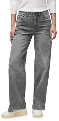 Street One 3716500 Jeans de Pierna Ancha, Gris Claro Lavado, 29 W x 32 L Mujer