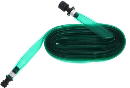 ANDRESLAD Tuyau D’arrosage Plat Poreux Pvc 15m Pour Jardin Et Potager, Tuyau D’arrosage Flexible Trous Pour Irrigation Et Économie D’eau, Compatible Raccord 1/2 Pouces