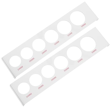 Cabilock Calibre Plástico para Medir Diámetro de Cerezas Precisión, Regla de Clasificación de Frutas en 6 Anillos (24-34 Mm), Herramienta Portátil para Medir y Clasificar Frutas en Huertos