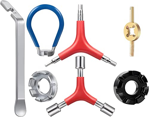 auvstar Fahrrad Speichenschlüssel Rad Zentrierer Universal,Nippelspanner, Mini Speichenspanner Reparatur Werkzeug,Speichen Größe 10-15 Fahrrad reparieren