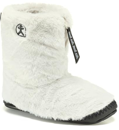 Bedroom Athletics Womens Monroe Faux Fur Slipper Boot Soft Warm Zip Fastening Memory Foam Durable Machine Washable - Trace Grey/Charcoal - Extra Large (9/10 UK)