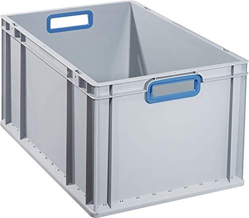 Allit 456775 EuroBox 632 600 x 400 x 320 mm offene Griffe in grau/blau