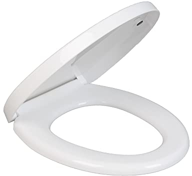 Toilettendeckel, WC Sitz Mit Absenkautomatik,mit abnehmbarer oberer Befestigung und Schnellverschlussscharnieren mit einem Knopf und Soft-Close-Funktion