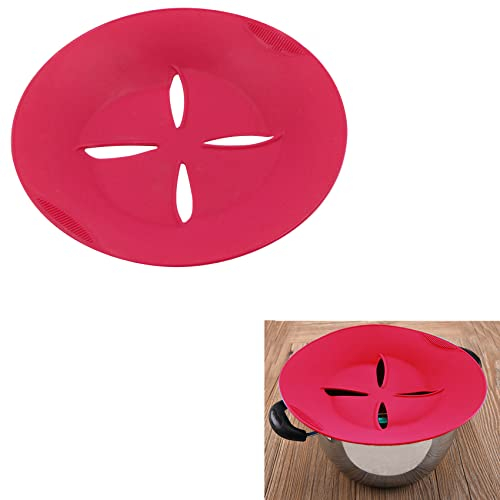 Tapas De Silicona Para Alimentos - 26,5 * 3,5 cm para tazones, platos, sartenes, hornos, refrigeradores, ollas y sartenes microondas, reutilizables, tapa de vacío cocina, 1 pieza, rojo