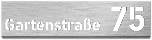 PRINTIMA Premium Gravur Personalisierter Hausnummer Anthrazit Beleuchtet Led Strom 230V, Hausnummernschild mit Dämmerungssensor| Energieeffiziente LED