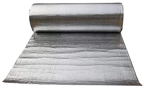 ZAURBA Reflective Aluminium Foil Insulation Bubble Foil Insulation Vapour Barrier Radiant Barrier for DIY Applications Loft, Attic, Garage, Shed, Hutch (Size : 1x6m)