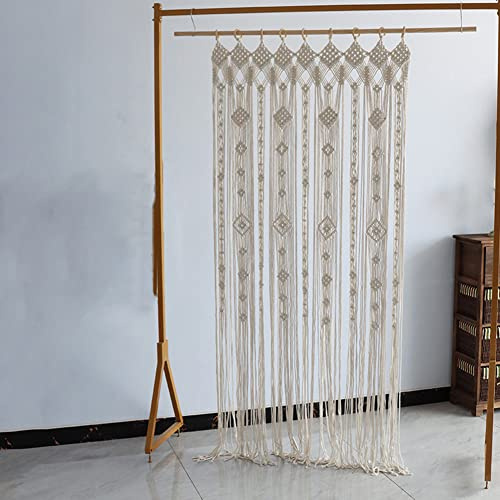 Lsimeru Boho Makramee Vorhang Tür Fenster Makramee Lang Balkontür 85x200 Marokko Gewebt Makramee Fenstervorhang Türvorhang Groß Makramee Wandbehang Gross Hochzeit Vorhang Beige