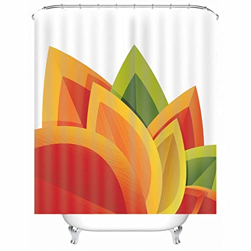 Whoiy Duschrollo Weiß, Duschvorhang Eckdusche 180X200cm Polyester Shower Curtains Blatt für Outdoor Hotel