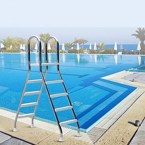 AIBOTY 4 Steps Pool Ladder for Swimming Pools Above Ground, 52 inch Heavy Duty Above Ground Pool Ladder, 500 Lb Pool Ladder, Thicken 304 Stainless Steel Pool Stairs for Adults, Extension bolts