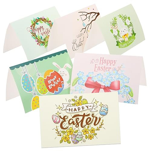 STOBOK 2 Sätze Einladungskarten Zu Ostern Nachrichtenkarte Vintage Osterkarten Ostersegenkarte Ostereierkarten Osterkarten Mit Umschlägen Osterkarten Für Kinder Papier Schüttgut