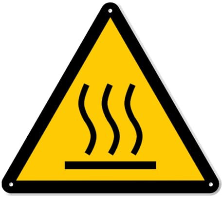 PVC0271 Warnschild mit Aufschrift Hot Surface – 20,3 cm dreieckiges PVC-Schild – Premium-PVC-Schild für Arbeitsplatz, Lager, Baustelle, OSHA-Verordnung, wetterfest, lichtbeständig, hergestellt in