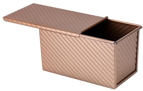 Pullman - Teglia per pagnotta in acciaio al carbonio, teglia per pane da forno | Stampo per pane ondulato con coperchio e design inferiore | Teglia per pagnotta per migliorare l'efficienza di cottura