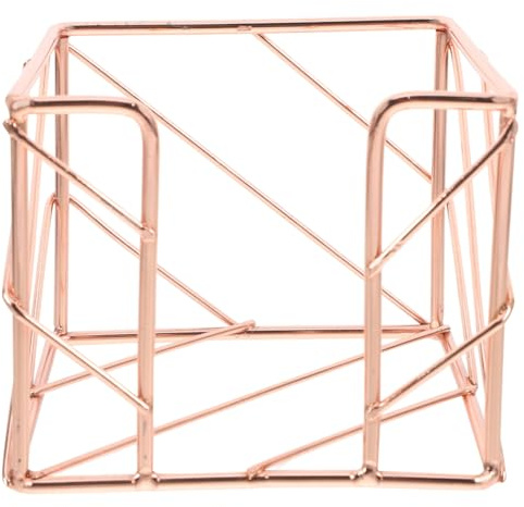 Operitacx für Haftnotizen buro zubehör Memo-Organizer Multifunktionale Büroaccessoires Notizblock Halter Zettelhalter Bürodekorationen für die Arbeit Eisen Rose Gold