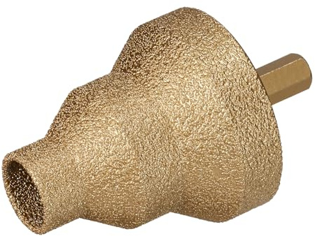 Vearter Diamond Step Drill Bit Chamfer Drill, 20-35-50mm Hex Shank Vacuum Brazed Hole Saw for Angle Grinder, Tile Hole Cutter Drill Bit for Enlarge Porcelain Ceramic Granite Marble Quartz