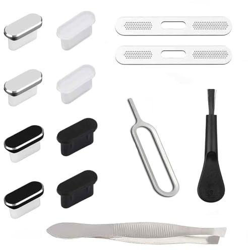 Cjkoonsa USB Type C Anti Dust Plugs 8 Pcs Black Charging Port Protector