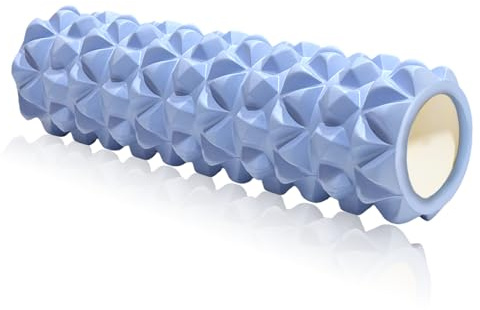 OAKENCREST Foam Roller Rullo Massaggio Muscolare per Alleviare le Tensioni Muscolari e il Sollievo Dalla Pressione Nella Schiena sulla Colonna Vertebrale Massaggiatore per Trigger Point 30×8cm (Blu)