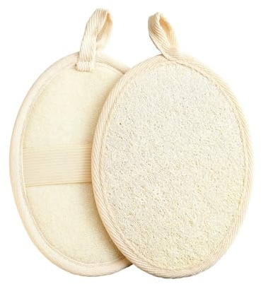 Set de 2 Eponges & Eponge de Douche - Eponge de Bain, Eponge Loofah, Eponge à Gommage Corporel, Eponge de Douche