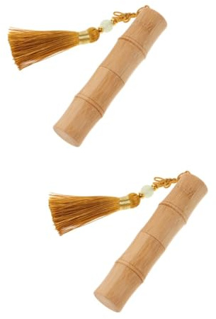 WEKADRIN 2 Stück Leere Lippenstifthülse aus Natürlichem Bambus mit Fassungsvermögen DIY Lippenbalsam Behälter Tragbarer Wiederverwendbarer Lippenpflegestift Container Kompakt und Leicht für
