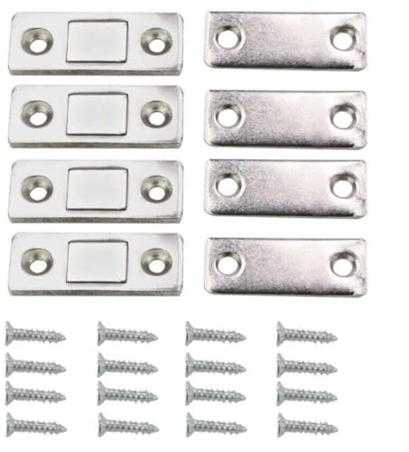 Kit de cierre magnético fuerte 8 piezas para gabinete ultrafino para cierrapuertas con material de metal y tornillos