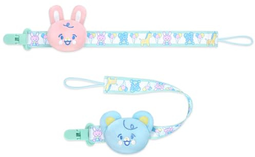 LittleForBig nappkedja för vuxna baby parad plysch 2-pack nappkedja
