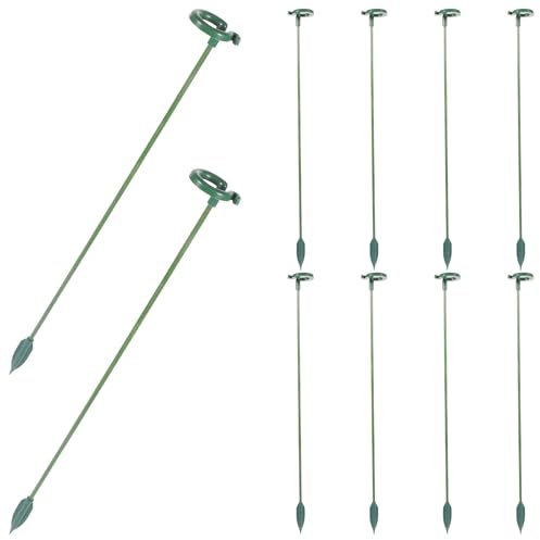 Toyvian Lot de 10 Tuteurs pour Plantes en Pot 27 Cm Supports pour Plantes D'intérieur et Grimpantes en Abs Résistant Treillis Solide pour Jardin et Fleurs Support Anti-Renversement