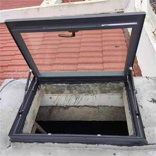 Sistema di ventilazione impermeabile per lucernario a cupola, per tetti piatti, luce interna e ventilazione, 75 x 55 cm, perfetto per uso domestico e ufficio