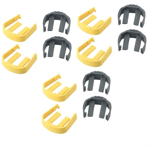 Violiica C Clip Replacement for K2 K3 Pressure Washer Trigger Hose Lock Connector Fits for Part 5.037-333.0 Yellow Grey(12 PCS)