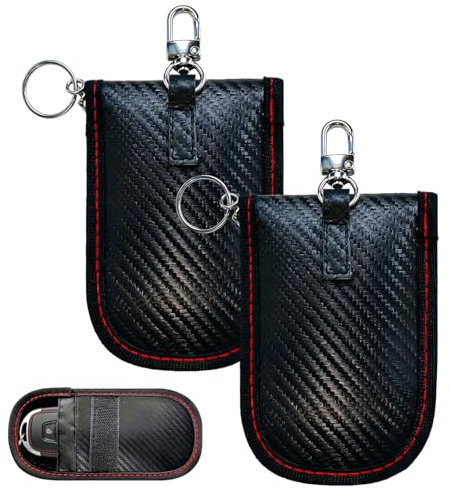 AUGTYRLV Protección Keyless Go 2 Bolsillos RFID para Llaves y Tarjetas NFC