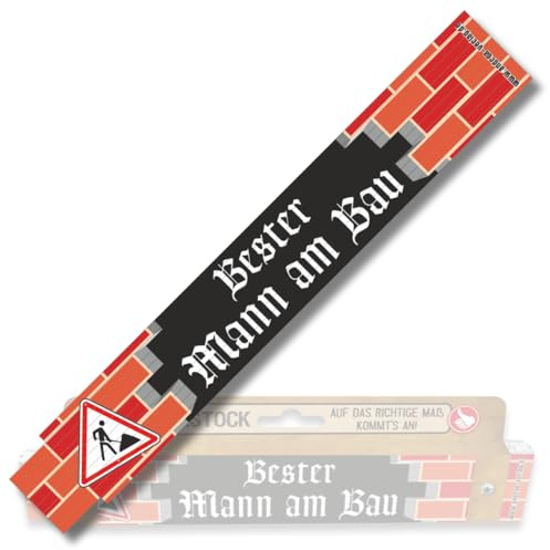 Zollstock passend zu jedem Anlass Geschenke für Männer Handwerker Heimwerker zum Geburtstag Männergeschenke Metermaß Gliedermaßstab 2m Holz Werkzeug (Zollstock Bester Mann am Bau)