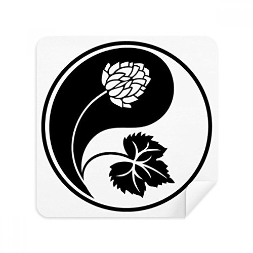 DIYthinker Buddhismus Religion Yin-Yang-Blumen-Muster-Glas-Putztuch Telefon Screen Cleaner Suede Fabric 2Pcs