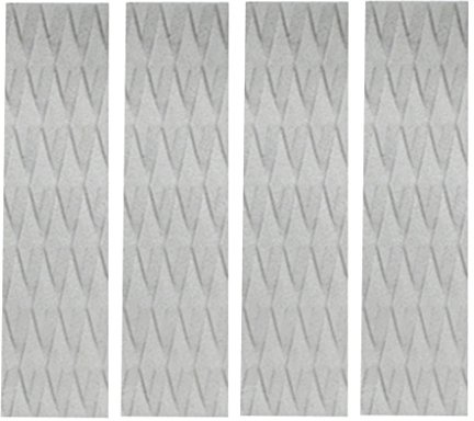 Perfeclan Los 4 Surfing Front Traction Pad Ersatz Für Surfboard Deck Grip Cushion Klebstoff & Vielseitig, Grau 4 Stück