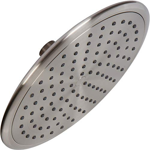 Waterfall Showerhead - 9 Inch Large Overhead Rain Shower Head - High Flow Best With Extension Arm, 1.8 GPM - Brushed Nickel & California Certified